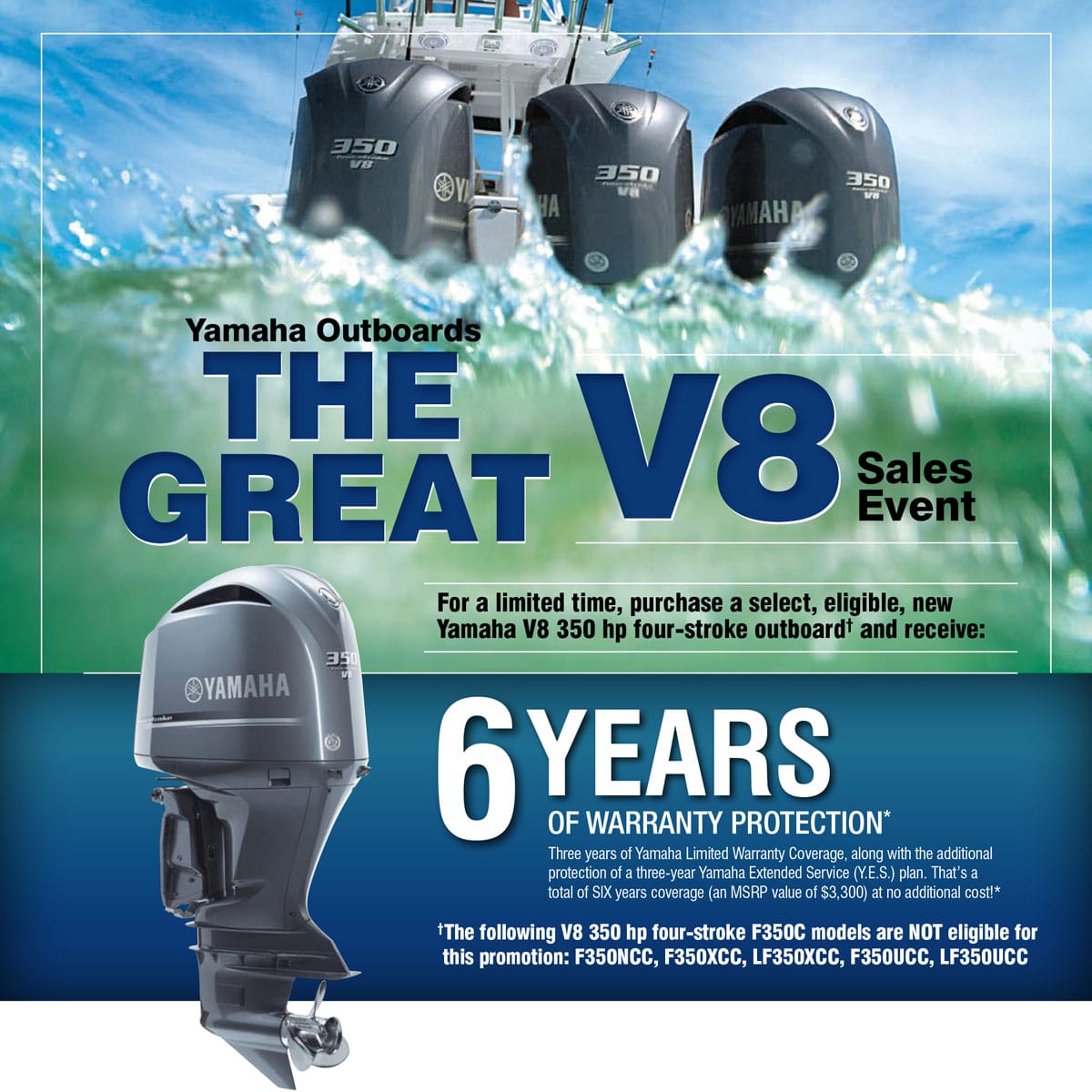 Yamaha Great V8 Warranty Promotion Extended Bluewater Yacht Sales